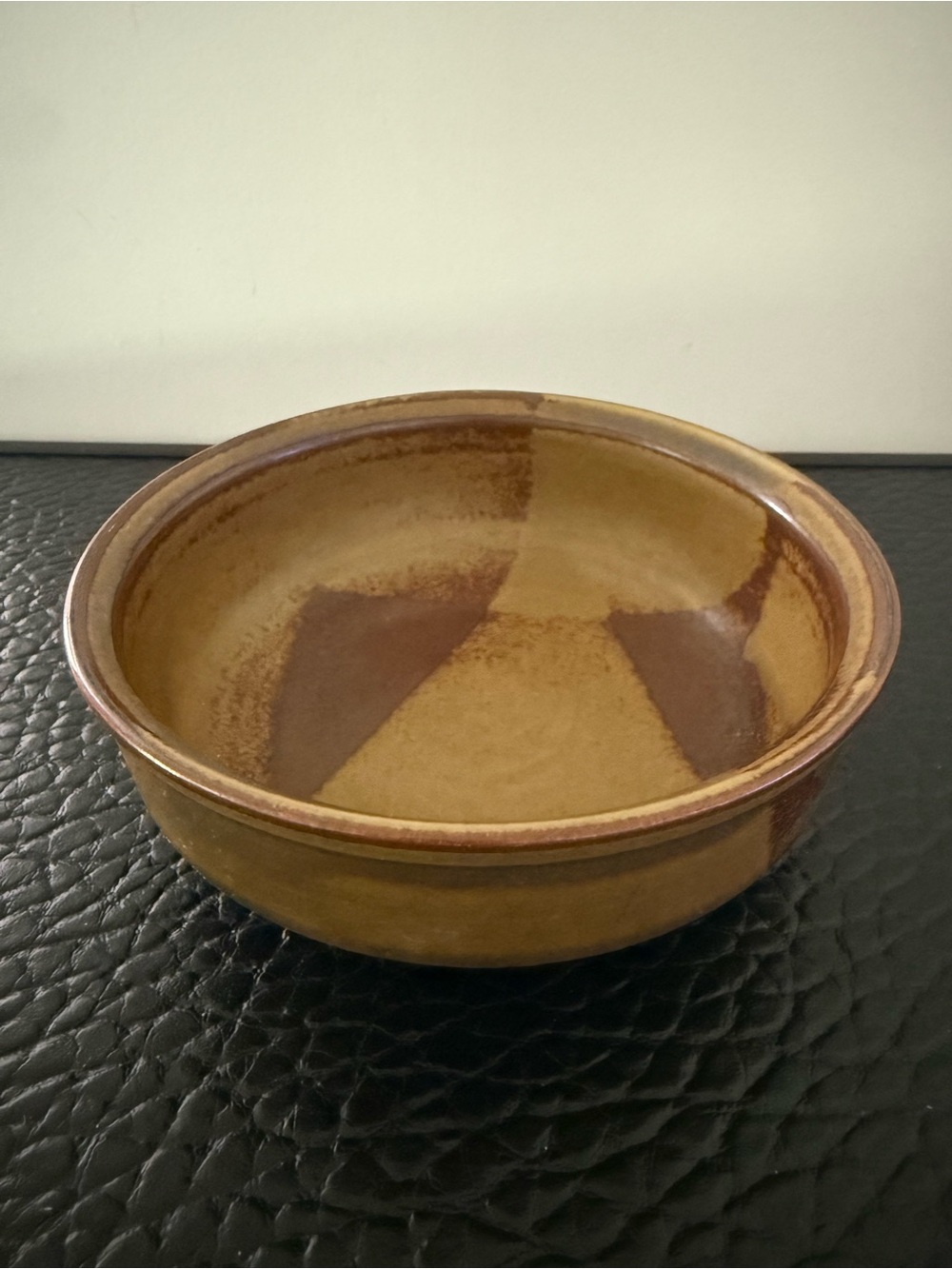 Handcrafted Ceramic cereal or Soup Bowl in Brown and Tan Pre-Owned